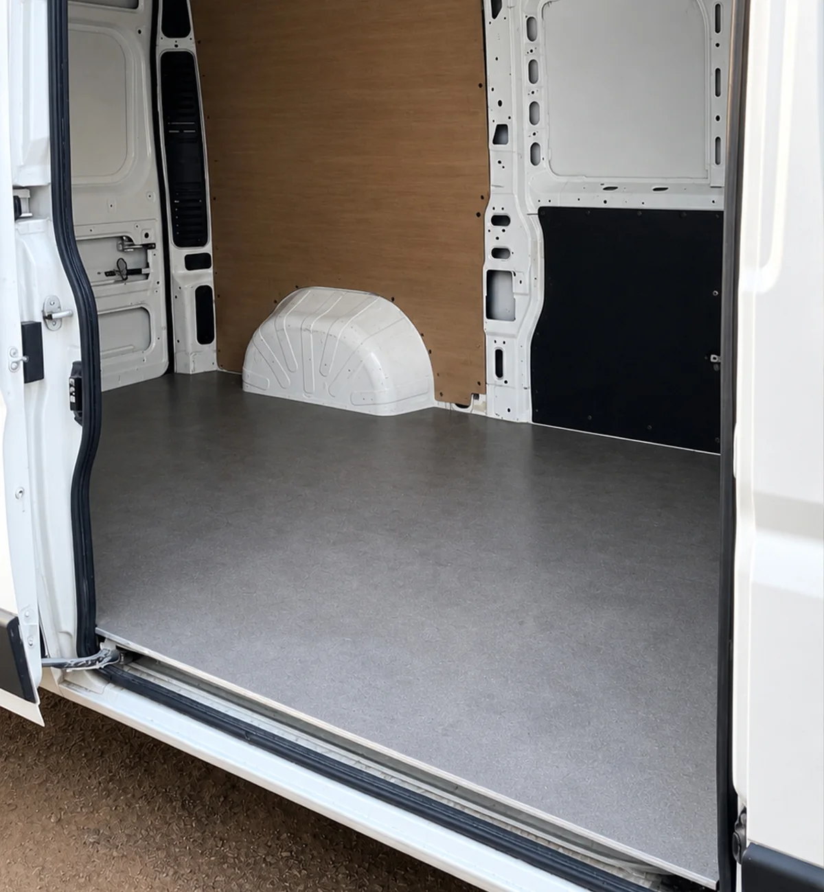 Intérieur d’un utilitaire pour le transport de marchandises